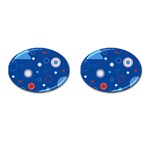 Christmas Pattern Tree Design Cufflinks (Oval)