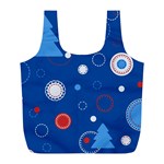 Christmas Pattern Tree Design Full Print Recycle Bag (L)