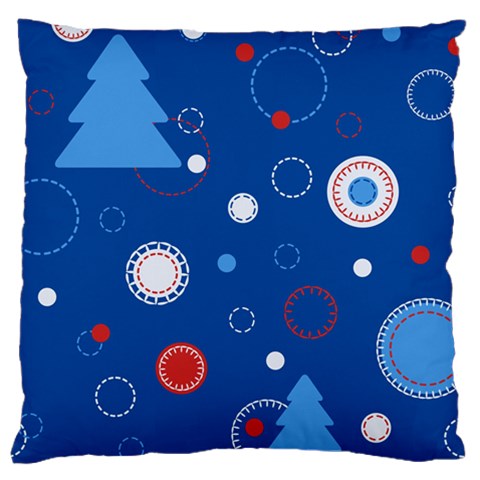 Christmas Pattern Tree Design Large Premium Plush Fleece Cushion Case (Two Sides) from ArtsNow.com Front