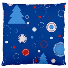 Christmas Pattern Tree Design Large Premium Plush Fleece Cushion Case (Two Sides) from ArtsNow.com Front