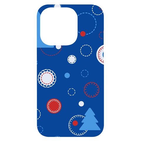 Christmas Pattern Tree Design iPhone 14 Pro Black UV Print Case from ArtsNow.com Front