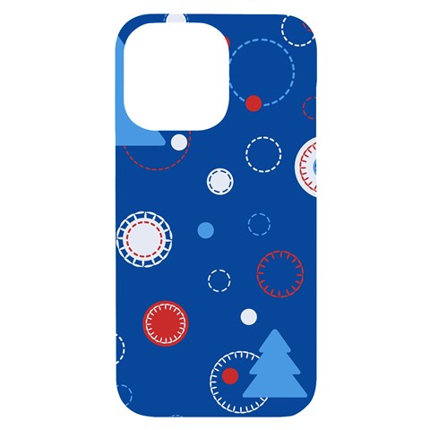 Christmas Pattern Tree Design iPhone 14 Pro Max Black UV Print Case from ArtsNow.com Front