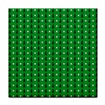 Green Christmas Tree Pattern Background Tile Coaster