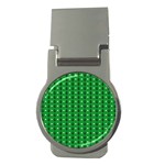 Green Christmas Tree Pattern Background Money Clips (Round) 