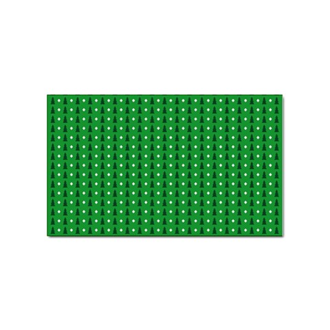 Green Christmas Tree Pattern Background Sticker (Rectangular) from ArtsNow.com Front