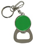 Green Christmas Tree Pattern Background Bottle Opener Key Chain