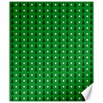 Green Christmas Tree Pattern Background Canvas 8  x 10 