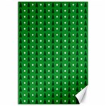 Green Christmas Tree Pattern Background Canvas 12  x 18 