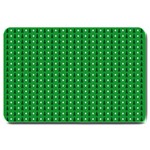 Green Christmas Tree Pattern Background Large Doormat