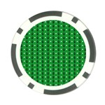 Green Christmas Tree Pattern Background Poker Chip Card Guard