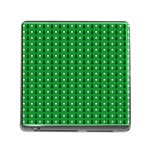 Green Christmas Tree Pattern Background Memory Card Reader (Square 5 Slot)