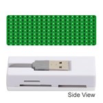 Green Christmas Tree Pattern Background Memory Card Reader (Stick)