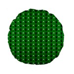 Green Christmas Tree Pattern Background Standard 15  Premium Round Cushions