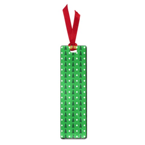 Green Christmas Tree Pattern Background Small Book Marks from ArtsNow.com Front