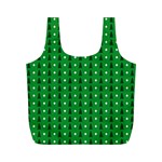 Green Christmas Tree Pattern Background Full Print Recycle Bag (M)