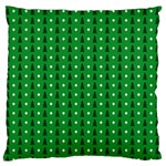 Green Christmas Tree Pattern Background Large Premium Plush Fleece Cushion Case (Two Sides)