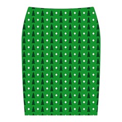 Green Christmas Tree Pattern Background Midi Wrap Pencil Skirt from ArtsNow.com Back