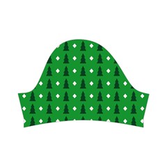 Green Christmas Tree Pattern Background Kids  Short Sleeve Velvet Dress from ArtsNow.com Left Sleeve