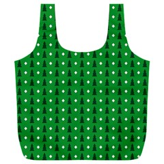 Green Christmas Tree Pattern Background Full Print Recycle Bag (XXL) from ArtsNow.com Back