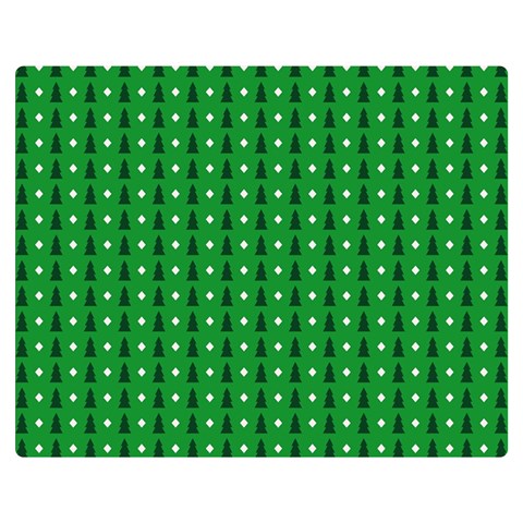 Green Christmas Tree Pattern Background Premium Plush Fleece Blanket (Medium) from ArtsNow.com 60 x50  Blanket Front