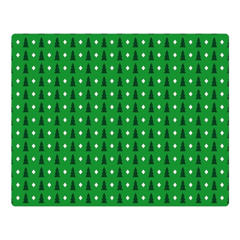 Green Christmas Tree Pattern Background Premium Plush Fleece Blanket (Large) from ArtsNow.com 80 x60  Blanket Front