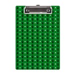 Green Christmas Tree Pattern Background A5 Acrylic Clipboard