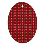 Snowflake Christmas Tree Pattern Ornament (Oval)