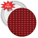 Snowflake Christmas Tree Pattern 3  Buttons (10 pack) 