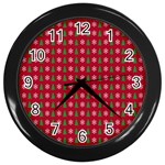 Snowflake Christmas Tree Pattern Wall Clock (Black)