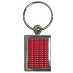 Snowflake Christmas Tree Pattern Key Chain (Rectangle)