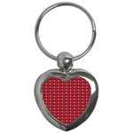 Snowflake Christmas Tree Pattern Key Chain (Heart)