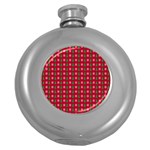 Snowflake Christmas Tree Pattern Round Hip Flask (5 oz)