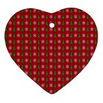 Snowflake Christmas Tree Pattern Heart Ornament (Two Sides)