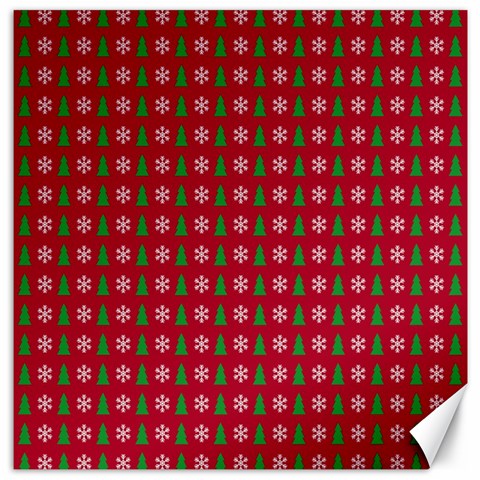 Snowflake Christmas Tree Pattern Canvas 20  x 20  from ArtsNow.com 19 x19.27  Canvas - 1