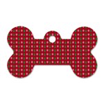 Snowflake Christmas Tree Pattern Dog Tag Bone (One Side)