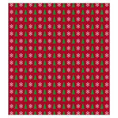 Snowflake Christmas Tree Pattern Drawstring Pouch (Large) from ArtsNow.com Front