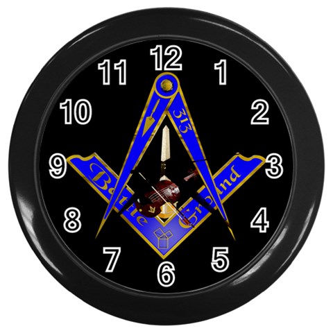 SC_BG313Imiprov4_10 Wall Clock (Black) from ArtsNow.com Front