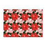 Poinsettia Pattern Seamless Pattern Christmas Xmas Sticker A4 (100 pack)