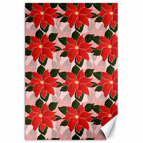 Poinsettia Pattern Seamless Pattern Christmas Xmas Canvas 20  x 30  from ArtsNow.com 19.62 x28.9  Canvas - 1