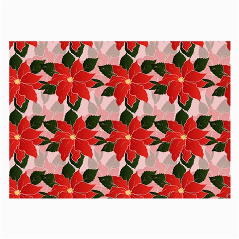 Poinsettia Pattern Seamless Pattern Christmas Xmas Large Glasses Cloth (2 Sides) from ArtsNow.com Front