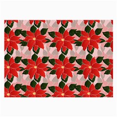 Poinsettia Pattern Seamless Pattern Christmas Xmas Large Glasses Cloth (2 Sides) from ArtsNow.com Front