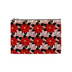 Poinsettia Pattern Seamless Pattern Christmas Xmas Cosmetic Bag (Medium)