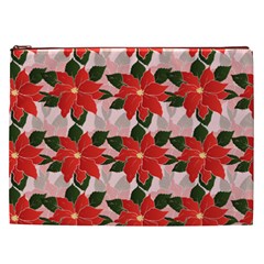 Poinsettia Pattern Seamless Pattern Christmas Xmas Cosmetic Bag (XXL) from ArtsNow.com Front