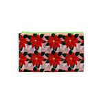 Poinsettia Pattern Seamless Pattern Christmas Xmas Cosmetic Bag (XS)