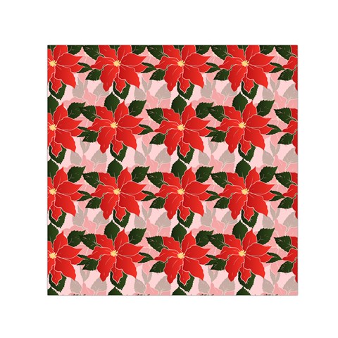 Poinsettia Pattern Seamless Pattern Christmas Xmas Square Satin Scarf (30  x 30 ) from ArtsNow.com Front