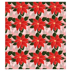 Poinsettia Pattern Seamless Pattern Christmas Xmas Drawstring Pouch (2XL) from ArtsNow.com Back