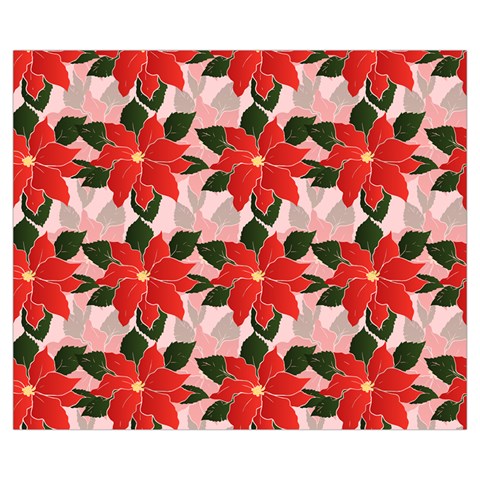 Poinsettia Pattern Seamless Pattern Christmas Xmas Zipper Medium Tote Bag from ArtsNow.com Front