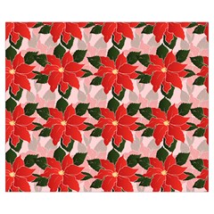 Poinsettia Pattern Seamless Pattern Christmas Xmas Zipper Medium Tote Bag from ArtsNow.com Back