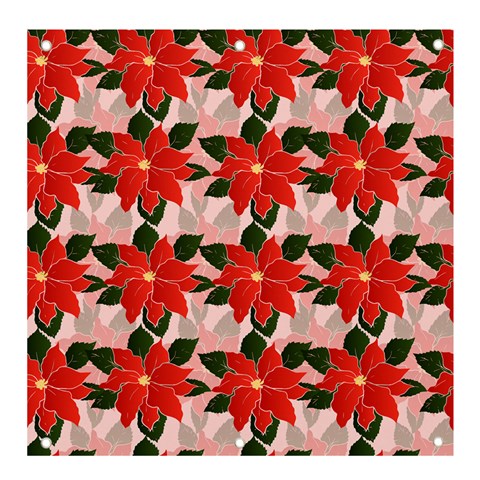 Poinsettia Pattern Seamless Pattern Christmas Xmas Banner and Sign 4  x 4  from ArtsNow.com Front