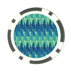 Christmas Trees Pattern Digital Paper Seamless Poker Chip Card Guard from ArtsNow.com Front